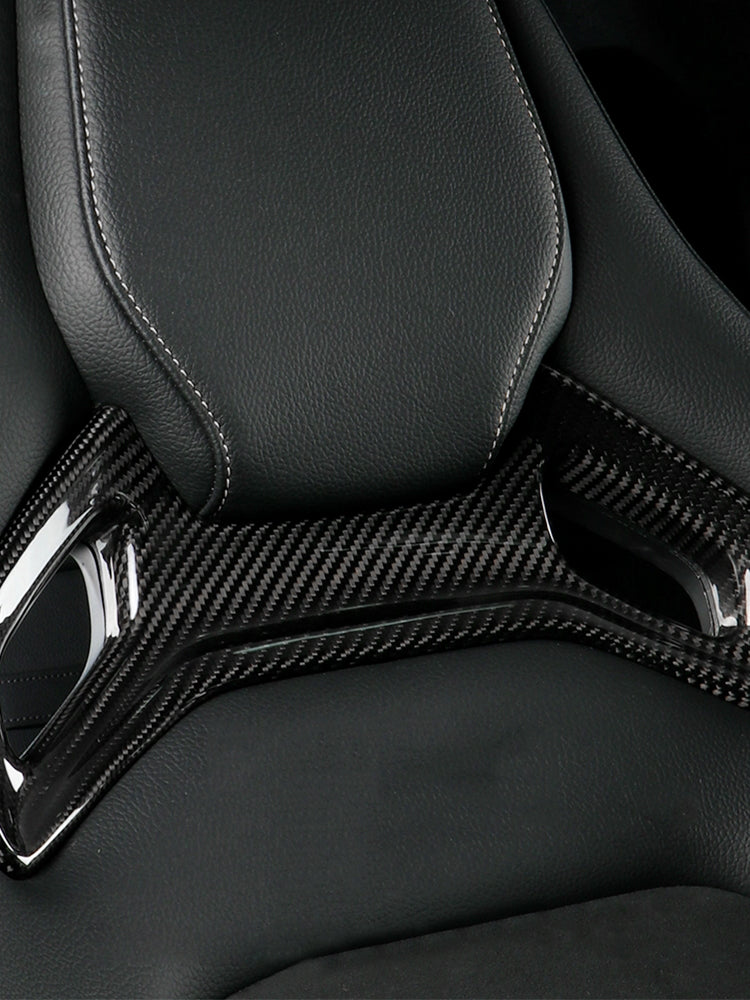 Real Carbon Fiber Seat Headrest Frame Cover for Mercedes AMG GT/GTS/GTR/GTC (2015-2023)