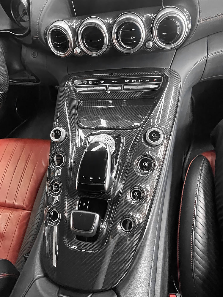 Real Carbon Fiber 5PCS Center Console Panel Kit for Mercedes AMG GT/GTS/GTR (2016-2018)