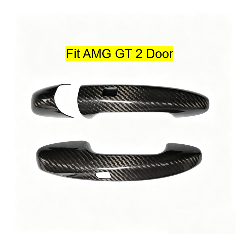 For Benz AMG 2-doors coupe S63 S53 E63 E53 C63 C53 GTS GTC GTR Carbon Fiber Exterior Door Handle Cover Car Accessories
