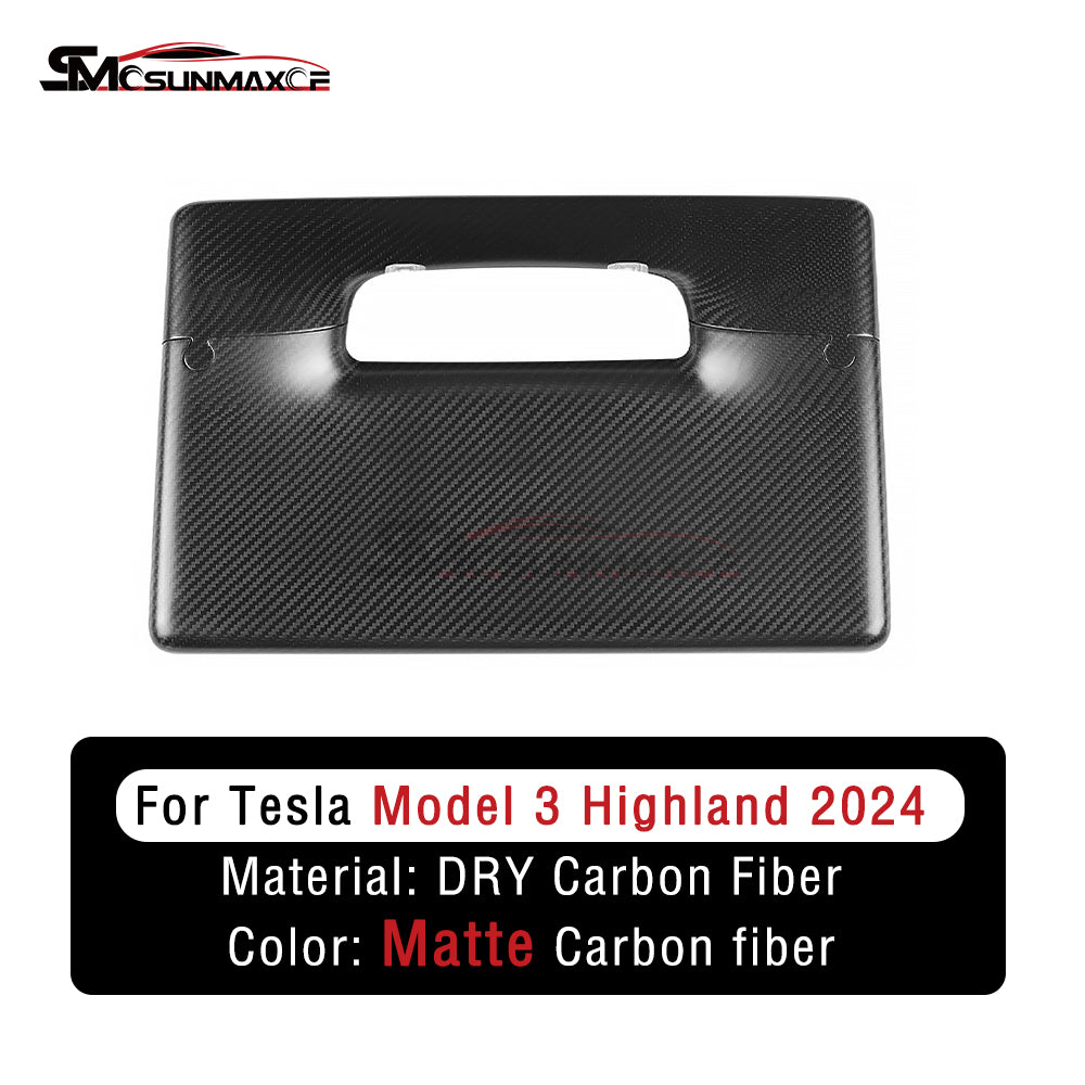 Tesla Model 3 Highland 2024 Carbon Fiber Center Console Touchscreen Cover Trim