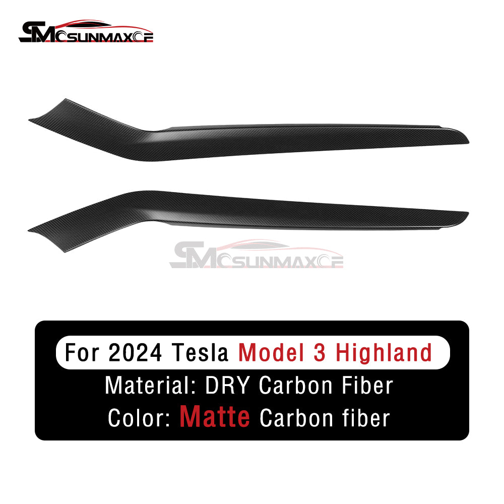 Tesla Model 3 Highland 2024 Carbon Fiber Center Console Gear Shift Side Trim Panel