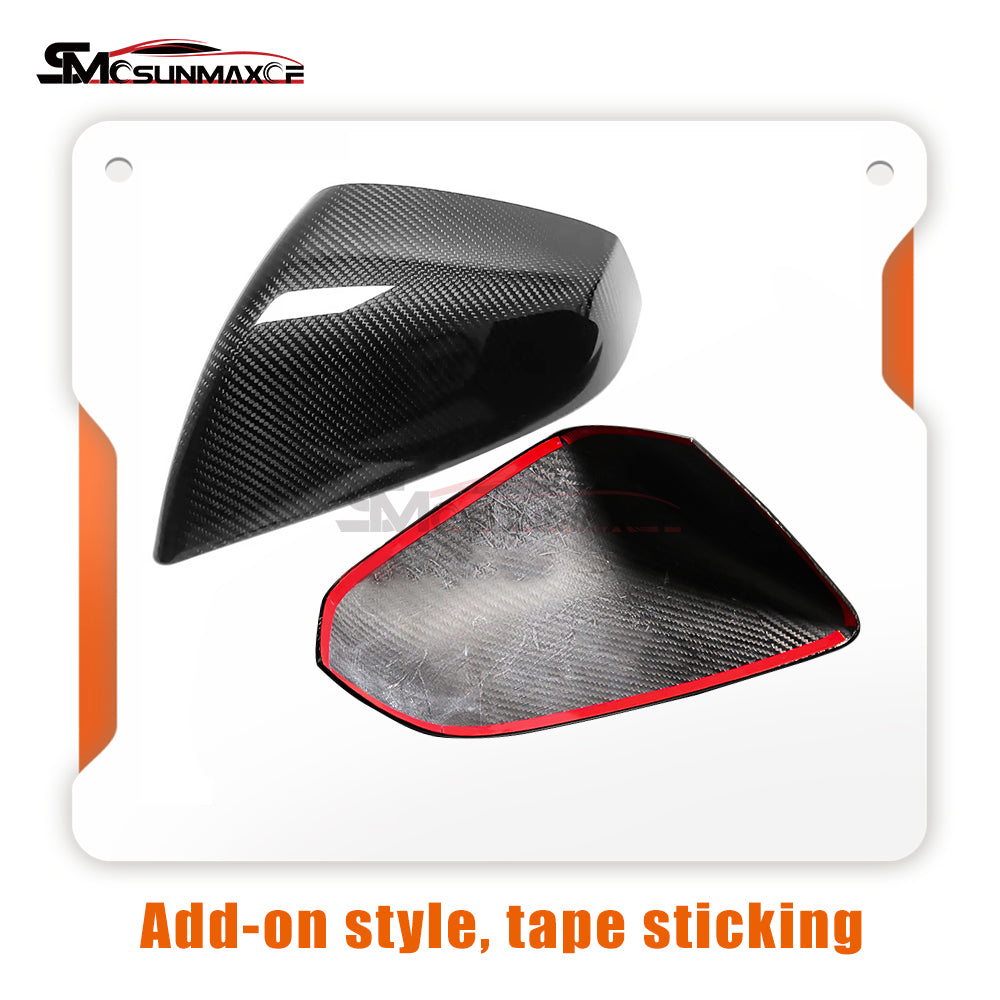 Tesla Model S/X 2021-2023 Real Carbon Fiber Side Mirror Caps