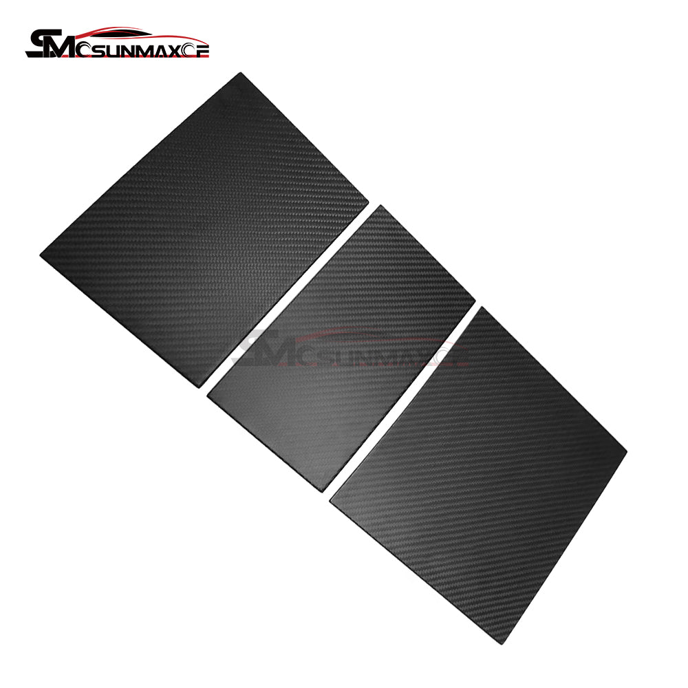 Tesla Model 3 Highland 2024 3PCS Real Carbon Fiber Center Console Panel Trim