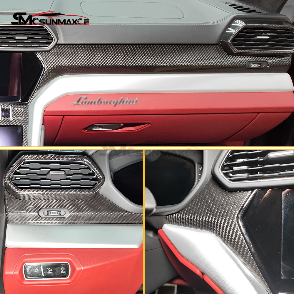 Lamborghini Urus Carbon Fiber Dashboard & Console Trim (3pcs, 2018-2025)