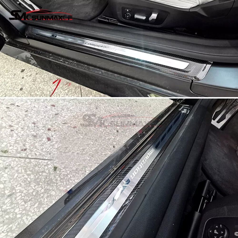 BMW 4 Series G22 G23 M4 G82 Carbon Fiber Door Sill Scuff Plate (2021)
