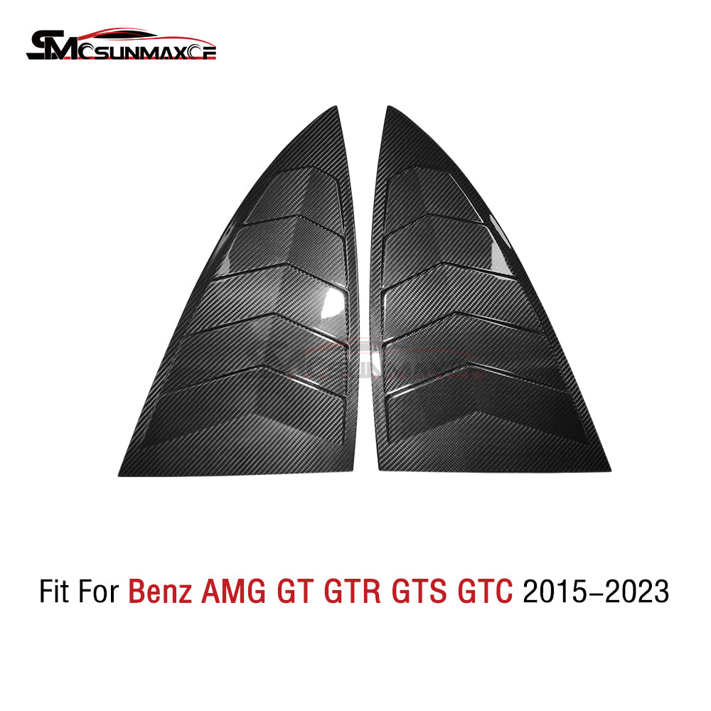 Carbon Fiber Rear Side Window Louvers Cover for Mercedes AMG GT/GTS/GTR (2015-2023)