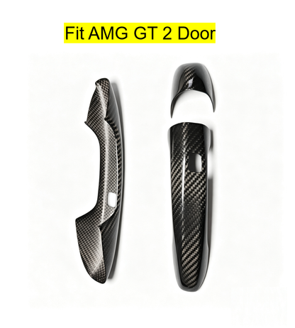 For Benz AMG 2-doors coupe S63 S53 E63 E53 C63 C53 GTS GTC GTR Carbon Fiber Exterior Door Handle Cover Car  Accessories