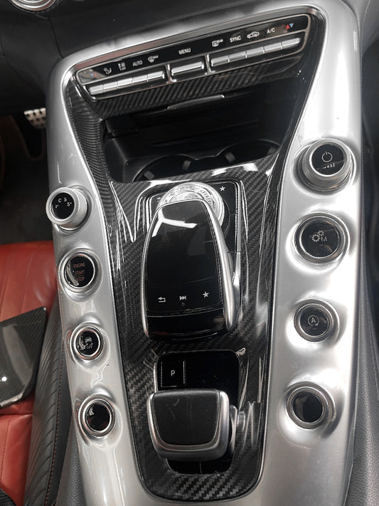 Mercedes-Benz AMG GT carbon fiber center console trim (2015-2018)