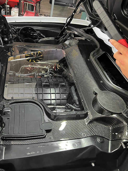 Corvette C8 Convertible Carbon Fiber Rear Engine Bay Hood (2020-2024)