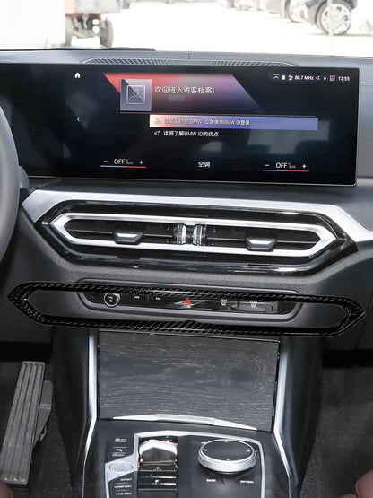BMW 3 Series G20 G28 Carbon Fiber Center Console Air Vent Frame Cover (2023-2024)