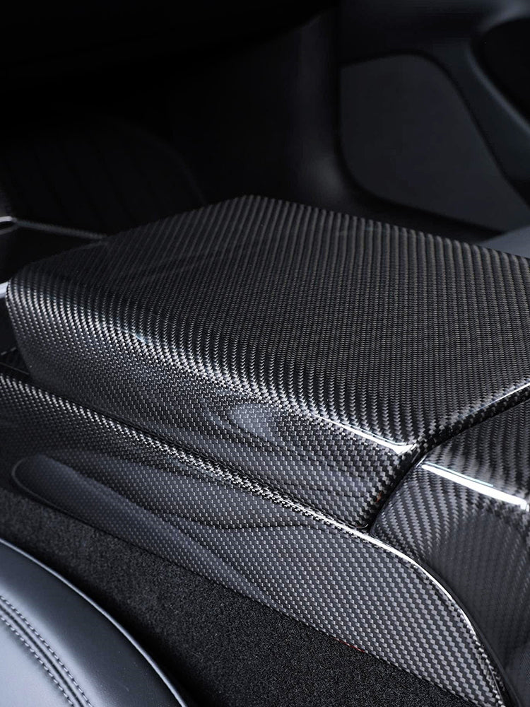 Tesla Model 3 Highland 2024 Carbon Fiber Center Console Armrest Cover