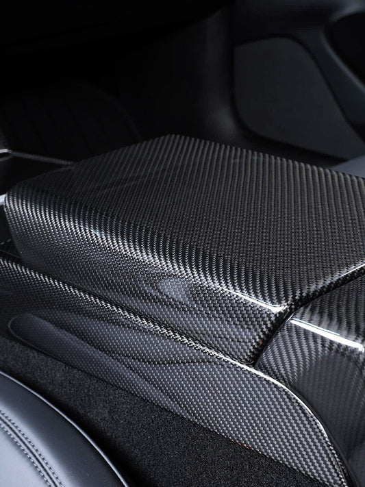 Tesla Model 3 Highland 2024 Carbon Fiber Center Console Armrest Cover
