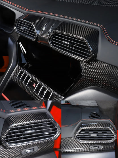 Lamborghini Urus Carbon Fiber Dashboard Air Vent Panel Cover (2018-2025)