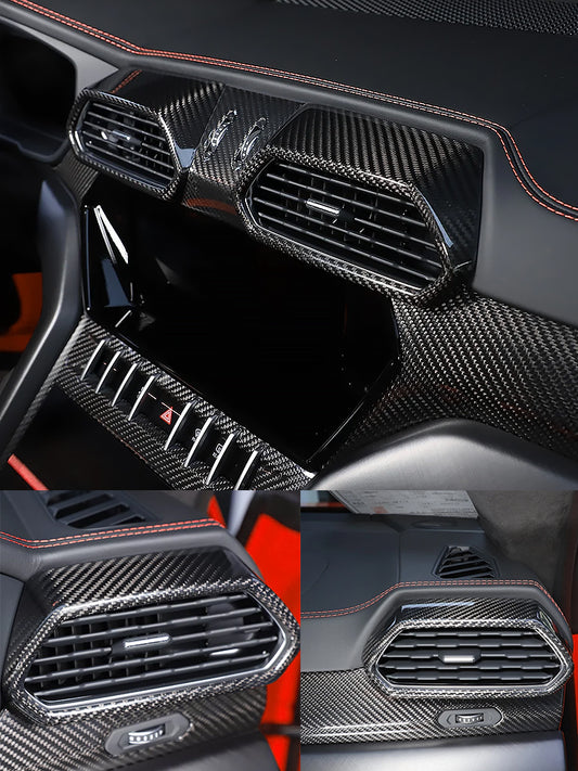 Lamborghini Urus Carbon Fiber Dashboard Air Vent Panel Cover (2018-2025)