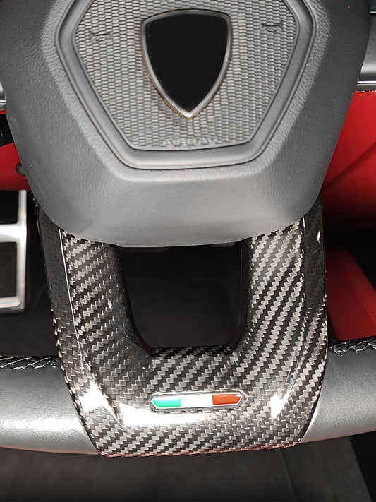 Lamborghini Urus Carbon Fiber Steering Wheel Trim (2018-2025)