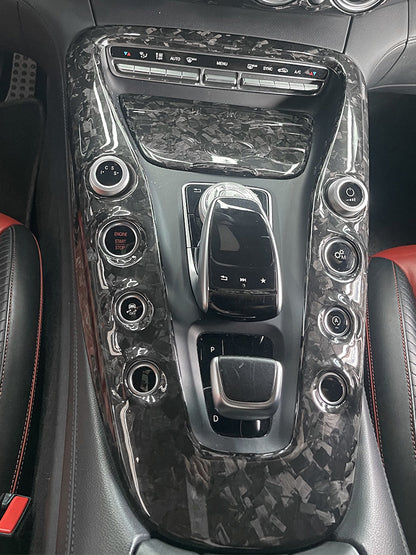 4Pcs Forged Carbon Gear Shift Panel Cover for Mercedes AMG GT/GTS/GTR (2016-2018)