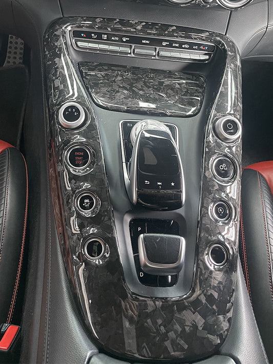 4Pcs Forged Carbon Gear Shift Panel Cover for Mercedes AMG GT/GTS/GTR (2016-2018)