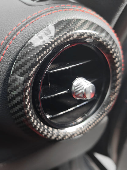 Real Carbon Fiber Dashboard Air Outlet Vent Ring Cover for Mercedes AMG GT/GTS/GTR (2015-2023)