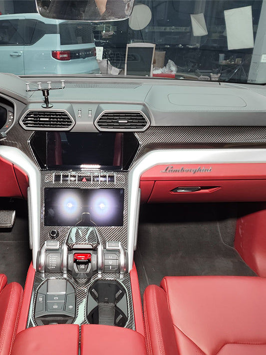Lamborghini Urus Carbon Fiber Dashboard & Console Trim (3pcs, 2018-2025)