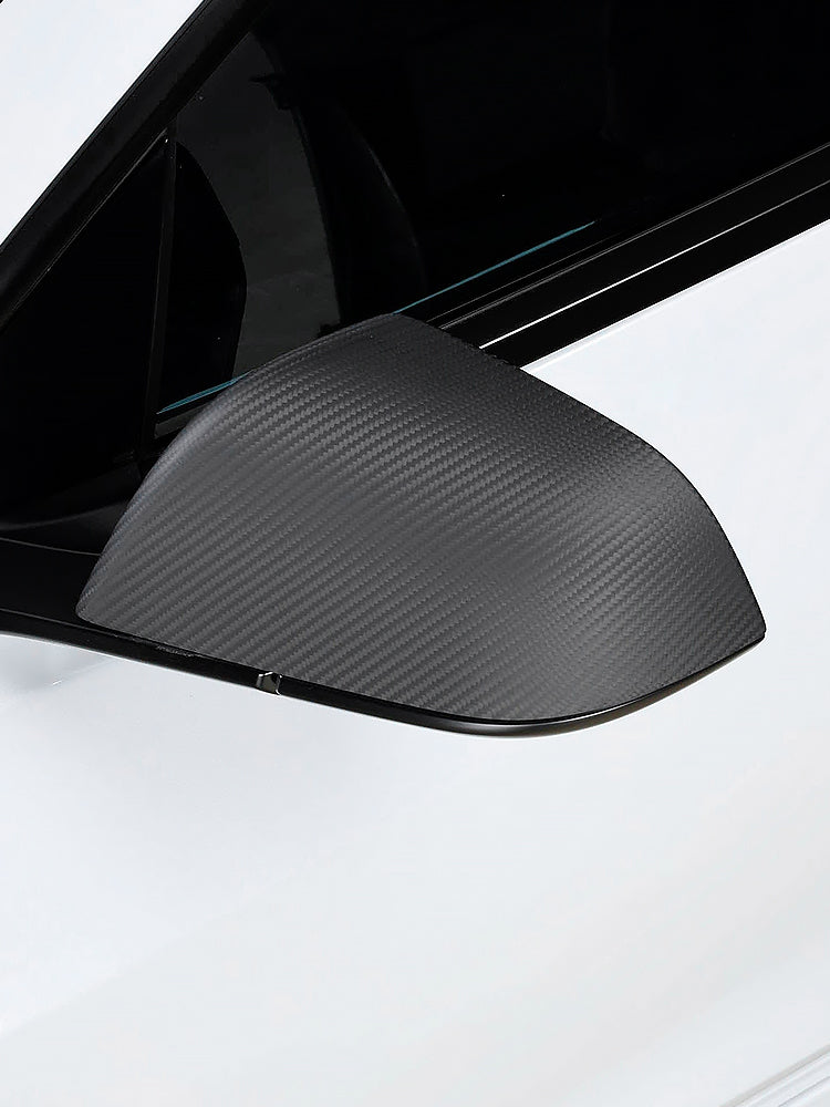 Tesla Model 3 Carbon Fiber Side Mirror Caps (2017-2024)