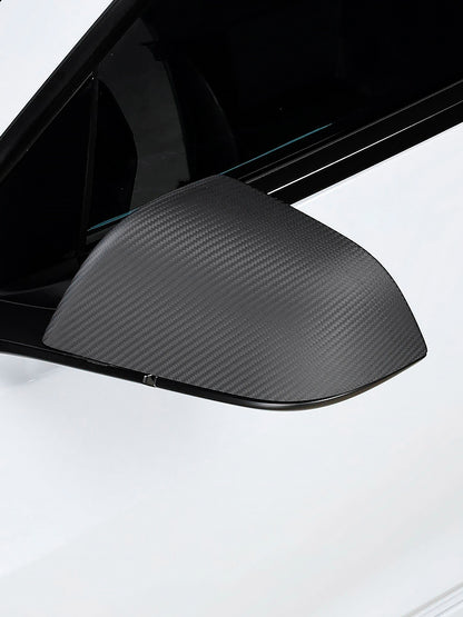 Tesla Model 3 Carbon Fiber Side Mirror Caps (2017-2024)