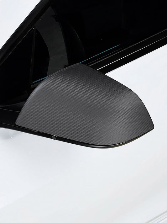 Tesla Model 3 Carbon Fiber Side Mirror Caps (2017-2024)
