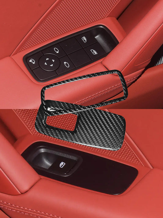 Carbon Fiber Window Lift Switch Decals for Porsche 911 992 (2019-2024)