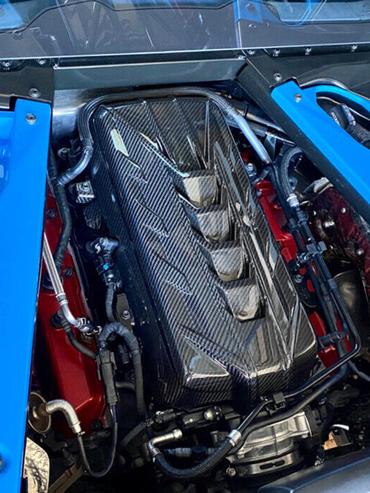 Corvette C8 Convertible Coupe Z51 Carbon Fiber Engine Bay Hood Cover (2020-2024)
