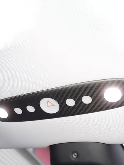 Tesla Model 3 Highland 2024 Real Carbon Fiber Reading Light Switch Panel Cover