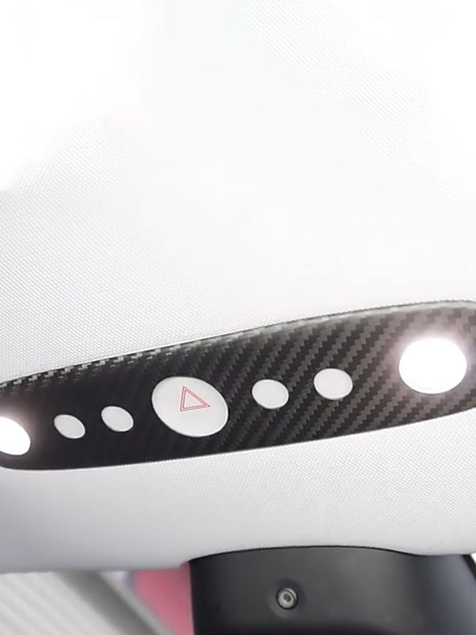 Tesla Model 3 Highland 2024 Real Carbon Fiber Reading Light Switch Panel Cover