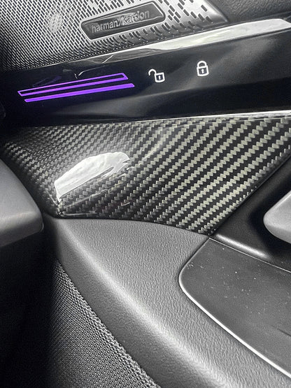 BMW 5 Series i5 M60 G60 G68 530i 530Li Carbon Fiber Front Door Panel Trim (2024)