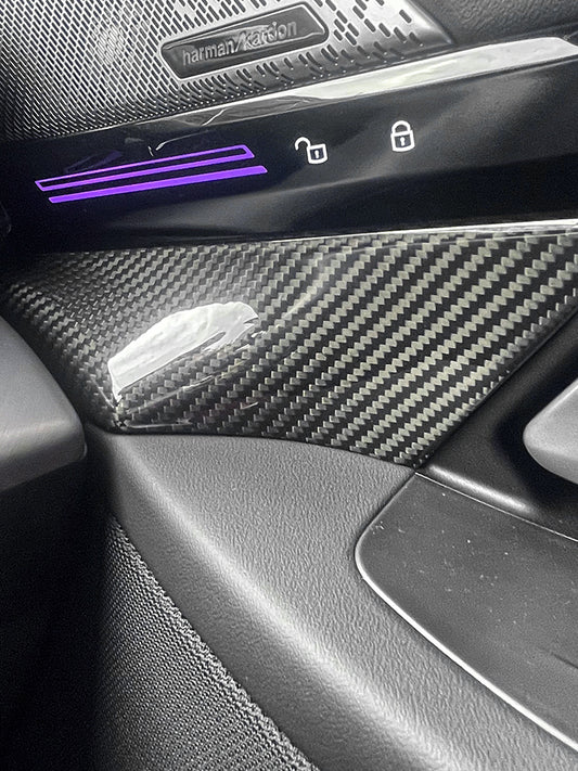 BMW 5 Series i5 M60 G60 G68 530i 530Li Carbon Fiber Front Door Panel Trim (2024)