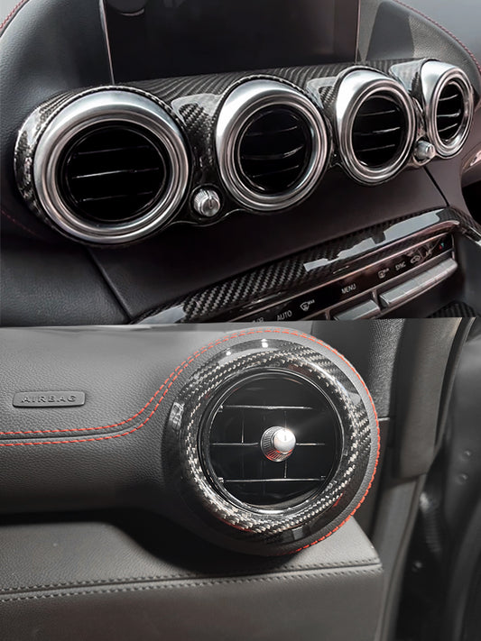 Carbon Fiber Dashboard Air Vent Outlet Covers for Mercedes AMG GT/GTS/GTR (2019-2023)