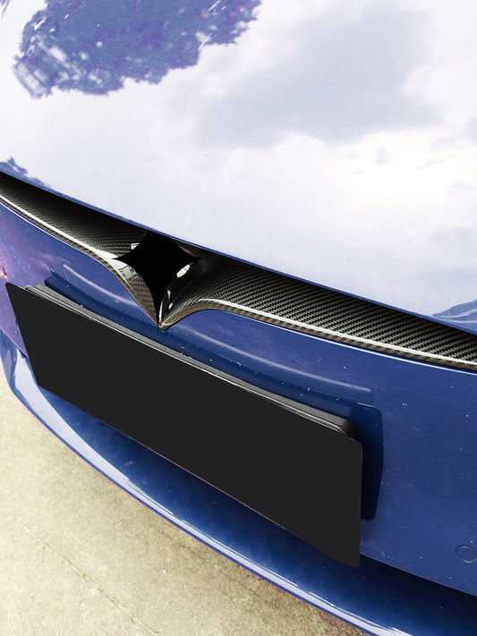 Tesla Model S 2021-2023 Real Carbon Fiber Front Bumper Center Grille Cover