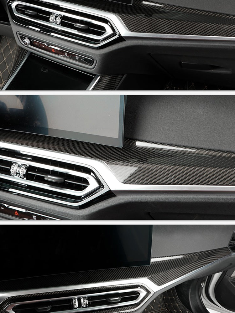 BMW 3 4 Series G20 G21 G22 Carbon Fiber Center Console Dashboard Trim (2022-2023)