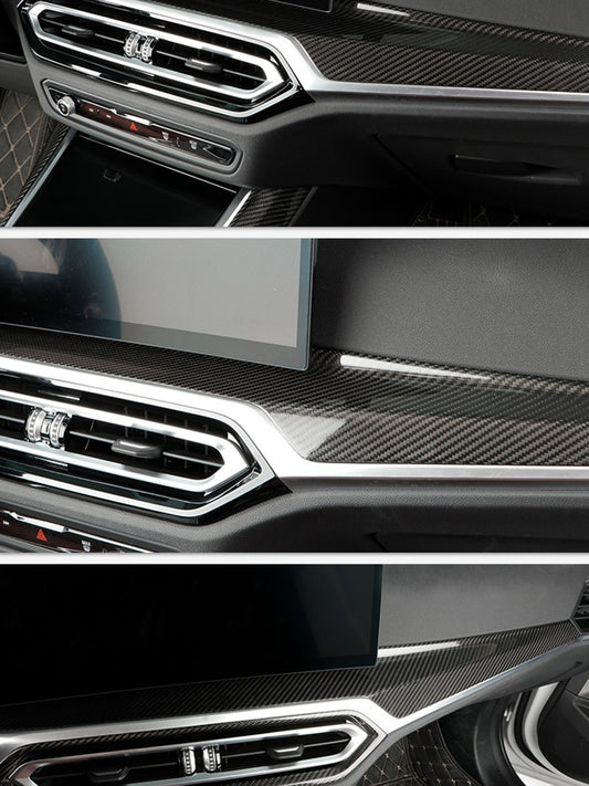 BMW 3 4 Series G20 G21 G22 Carbon Fiber Center Console Dashboard Trim (2022-2023)