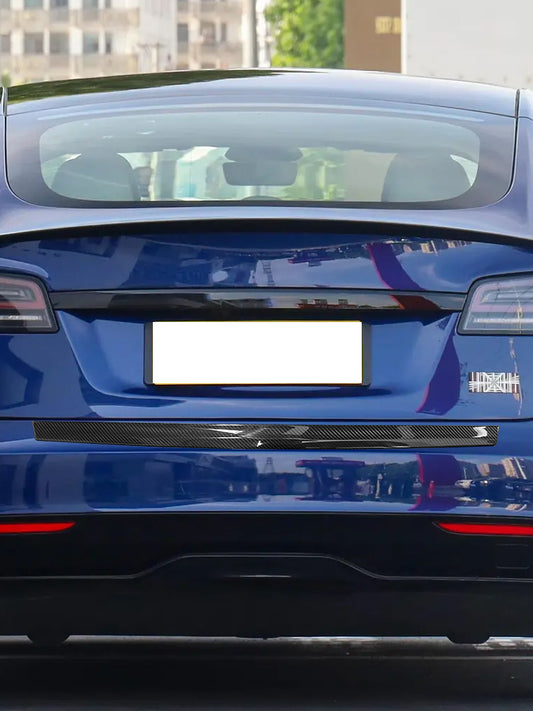 Tesla Model S 2021-2023 Dry Carbon Rear Trunk Lid Cover Trim