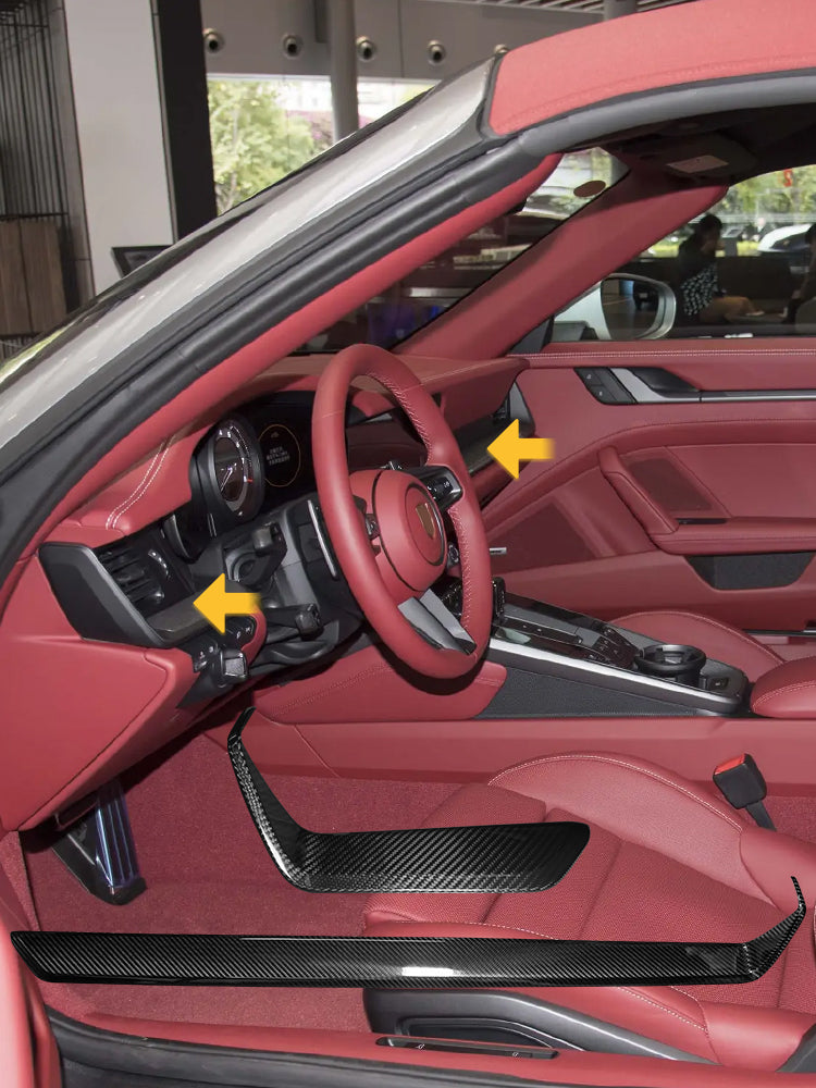 Porsche 911 992 Carbon Fiber Center Console Cover (2019-2024)
