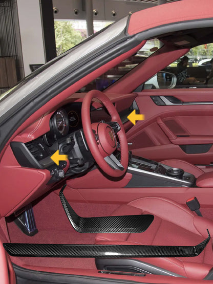 Porsche 911 992 Carbon Fiber Center Console Cover (2019-2024)