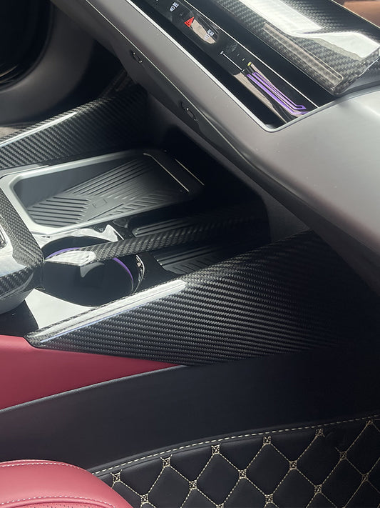 BMW 5 Series G60 G68 i5 M60 Carbon Fiber Gear Shift Side Panel Trim (2024)