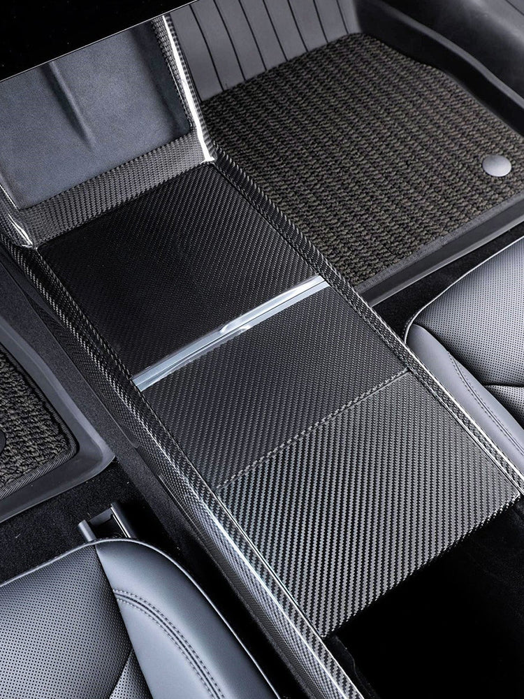 Tesla Model 3 Highland 2024 3PCS Real Carbon Fiber Center Console Panel Trim