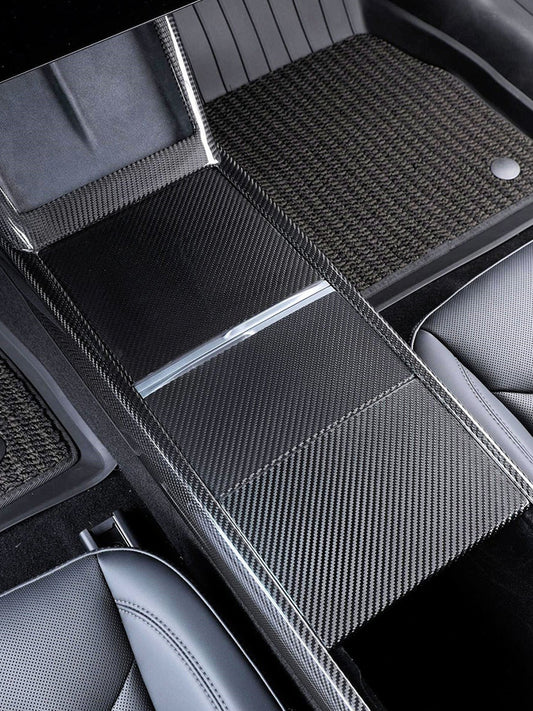 Tesla Model 3 Highland 2024 3PCS Real Carbon Fiber Center Console Panel Trim
