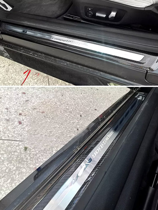 BMW 4 Series G22 G23 M4 G82 Carbon Fiber Door Sill Scuff Plate (2021)