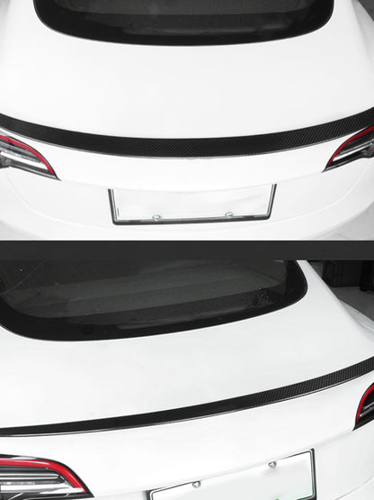 Tesla Model 3 Highland 2024 Real Carbon Fiber Rear Trunk Spoiler