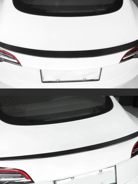 Tesla Model 3 Highland 2024 Real Carbon Fiber Rear Trunk Spoiler