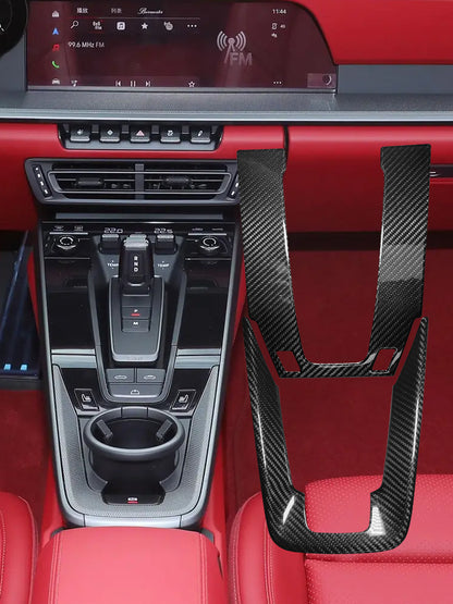Porsche 911 992 Carbon Fiber Center Console Sticker (2019-2024)
