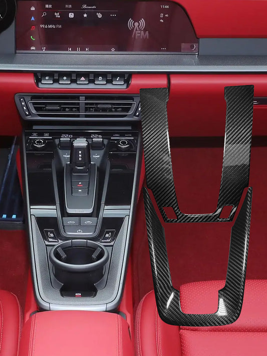 Porsche 911 992 Carbon Fiber Center Console Sticker (2019-2024)