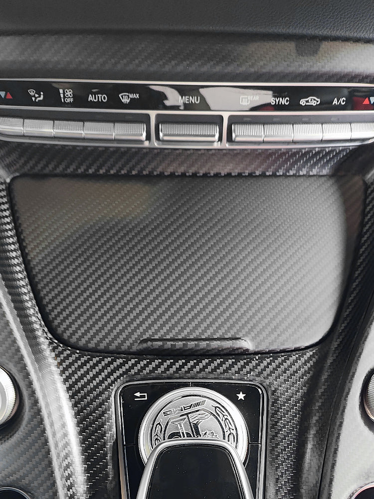 Real Carbon Fiber Center Console Cup Holder Cover for Mercedes AMG GT/GTS/GTR (2015-2023)