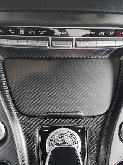 Real Carbon Fiber Center Console Cup Holder Cover for Mercedes AMG GT/GTS/GTR (2015-2023)