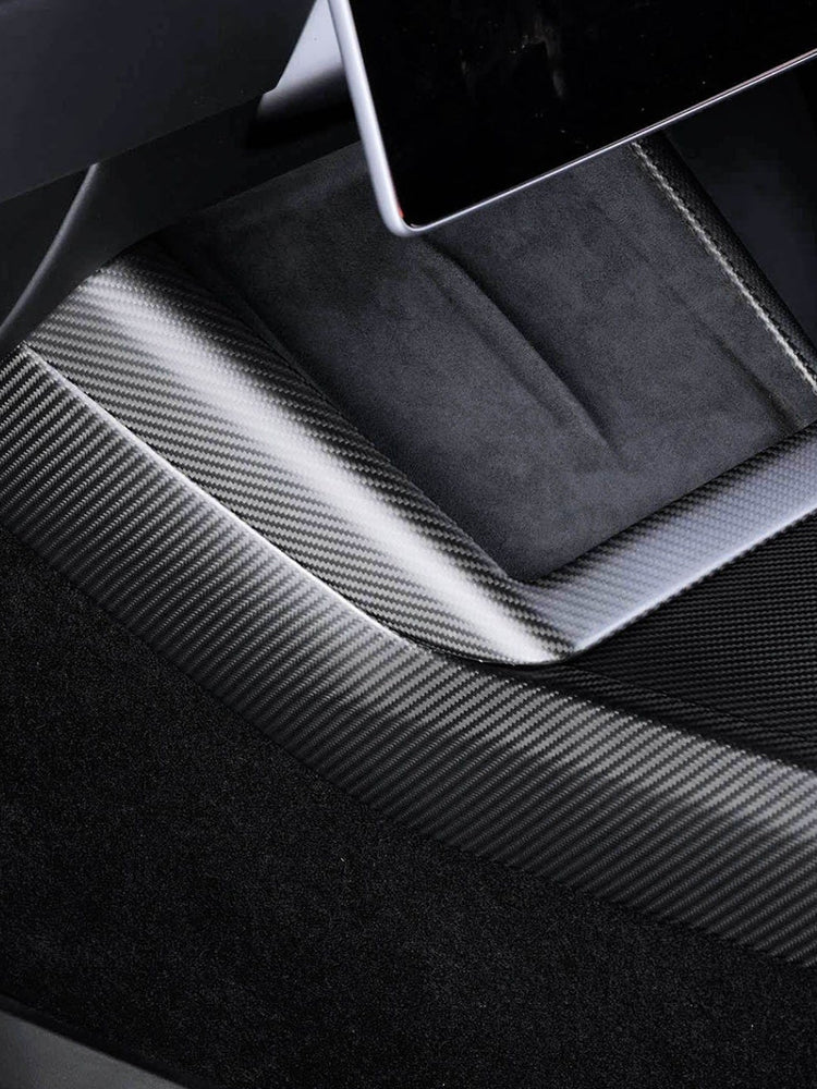 Tesla Model 3 Highland 2023-2024 Carbon Fiber Wireless Charging Frame Cover